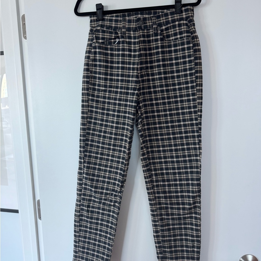 American Eagle Outfitters Plaid Mom Pants - Picture 2 of 6